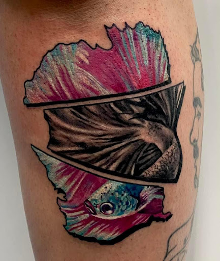 Explore rhino tattoo ideas, creative tattoo ideas in Nashville, available at RedBird Tattoo