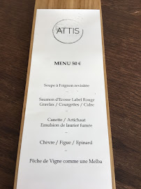 Menu / carte de Restaurant ATTIS à Chenay