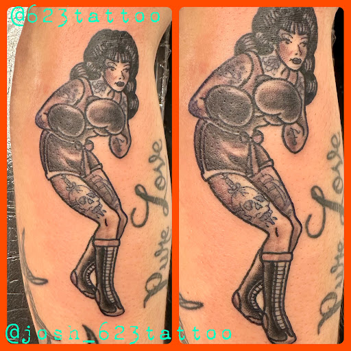 Explore vertical tattoo ideas, creative tattoo ideas in Watertown, available at 623 Tattoo