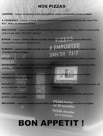 Menu / carte de SOS PIZZA à Vonnas