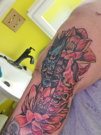 Explore asian tattoo ideas, creative tattoo ideas in Muncie, available at Obscura Tattoo shop and Oddity Collective