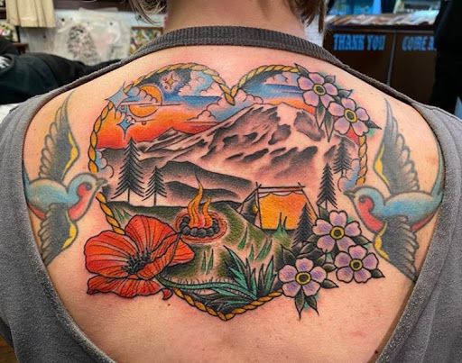 Explore forearm flower tattoo ideas, creative tattoo ideas in Olympia, available at Capitol City Tattoo and Piercing