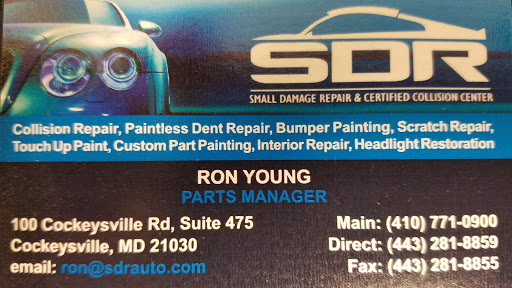 Auto Body Shop «SDR Certified Collision Center», reviews and photos, 100 Cockeysville Rd #475, Cockeysville, MD 21030, USA