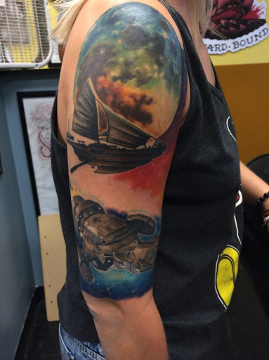 Explore sunshine tattoos ideas, creative tattoo ideas in Goose Creek, available at Blu Gorilla Goose Creek