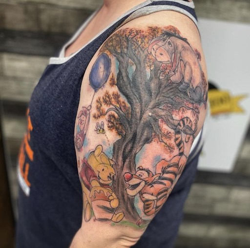 Explore annabelle tattoo ideas, creative tattoo ideas in Utica, available at No Name Tattoo Downtown Utica