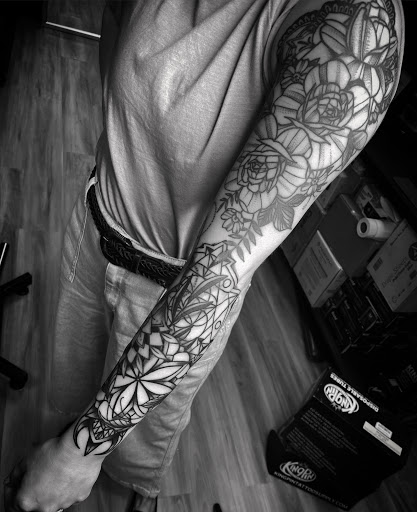Explore medusa tattoo ideas thigh, creative tattoo ideas in Elkview, available at Andy Electric Tattoos