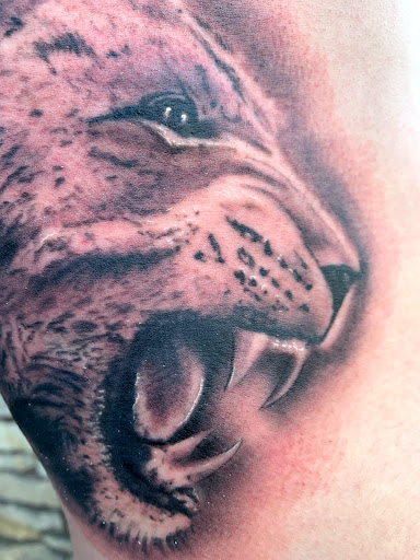 Explore upper back tattoo ideas for men, creative tattoo ideas in Roscoe, available at Elevated Ink Tattoo