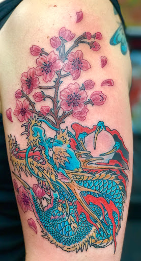 Explore patchwork ideas tattoos, creative tattoo ideas in San Antonio, available at Cobra Tattoo