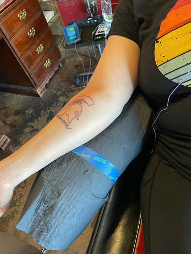 Explore tattoo fill in ideas for men, creative tattoo ideas in Dallas, available at Lamar Street Tattoo Club