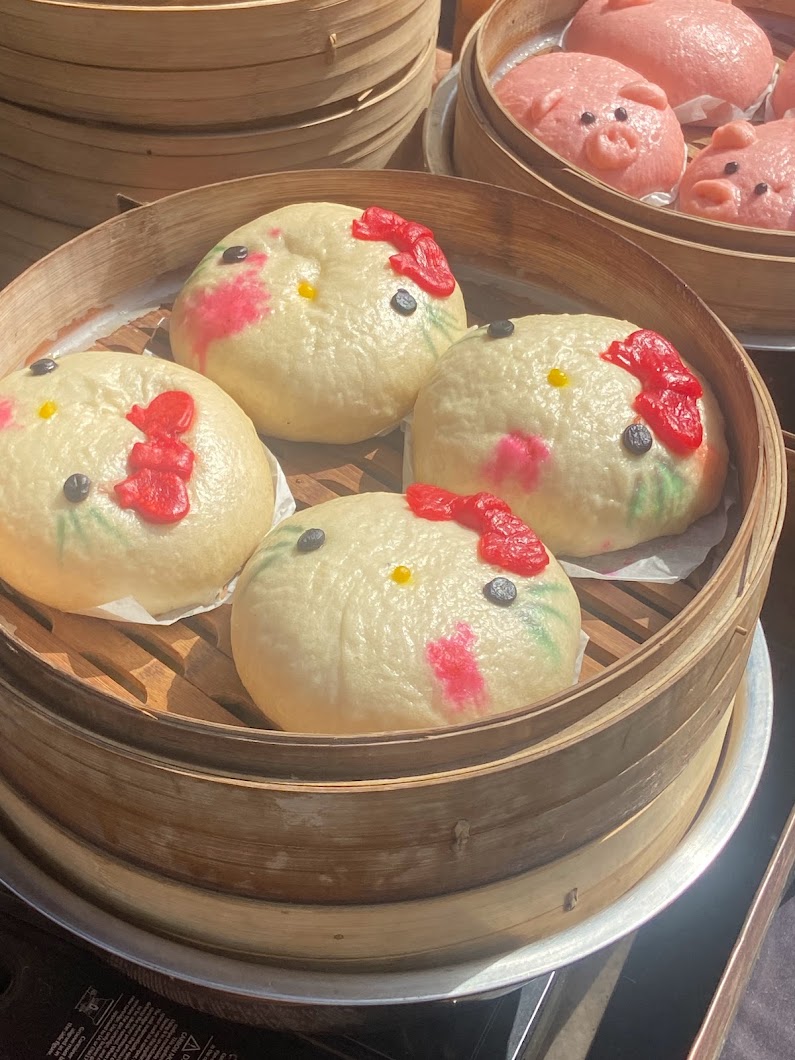 Hot Bamboo Steamed bun dumplings “the original character bao”