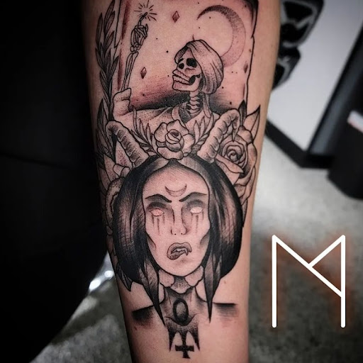 Explore mickey tattoo ideas, creative tattoo ideas in Franklin Park, available at Atmosphere Tattoo Gallery - Franklin Park