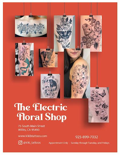 Explore card tattoo ideas, creative tattoo ideas in Willits, available at The Electric Floral Shop - Tattoos by Kiki