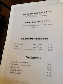 Restaurant français Restaurant Da Mamma à Ajaccio (la carte)