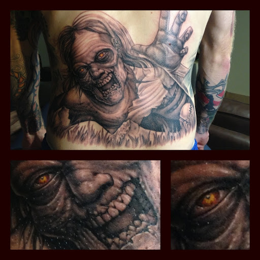 Explore book dragon tattoo ideas, creative tattoo ideas in Des Moines, available at Skin Kitchen Tattoo