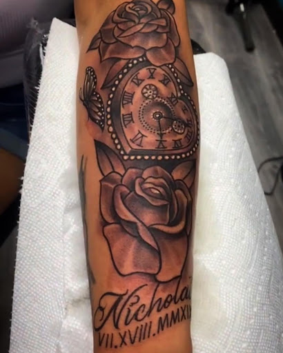 Find top of shoulder tattoo ideas for your next unique tattoo in Uvalde at Artistik Kreationz 96