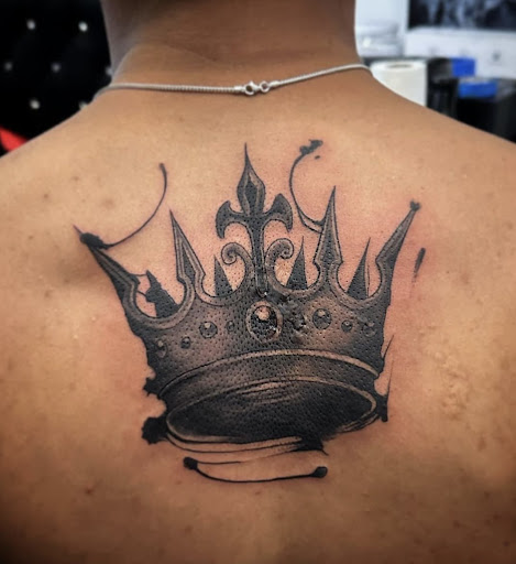 Explore upper thigh tattoo ideas, creative tattoo ideas in Downey, available at Superior Ink Tattoo and Piercings