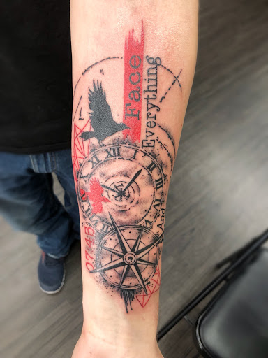 Explore tattoos on the thigh ideas, creative tattoo ideas in Twentynine Palms, available at Hilltop Tattoo Company
