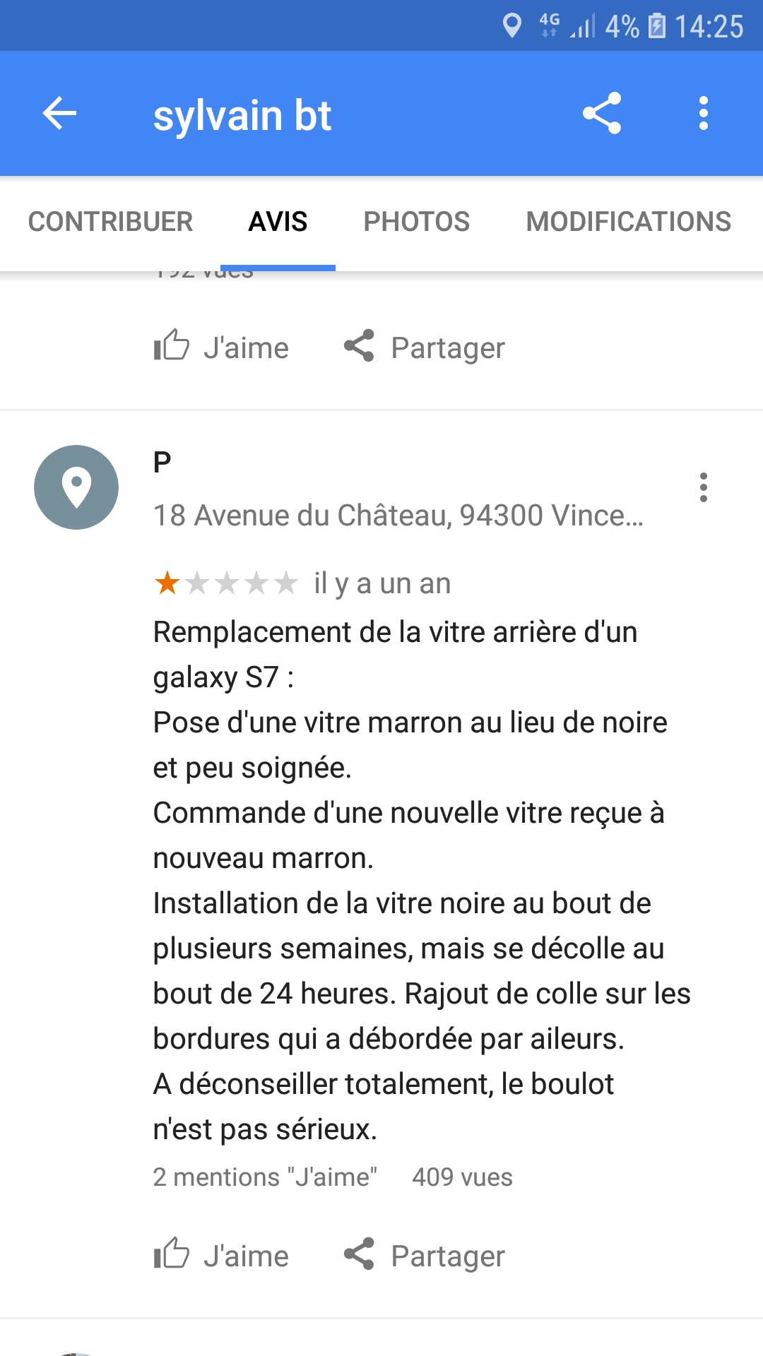 Photo n° 1 de l'avis de Sylvain. fait le 19/01/2019 à 12:42