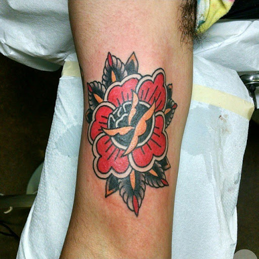 Explore bee tattoo ideas for women, creative tattoo ideas in Temple, available at Lucky In Love Tattoo