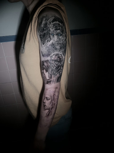 Explore men chest tattoos ideas, creative tattoo ideas in Garland, available at Rock Ink Tattoos