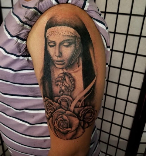 Explore reflection tattoo ideas, creative tattoo ideas in Hollywood, available at Major Ink Studios