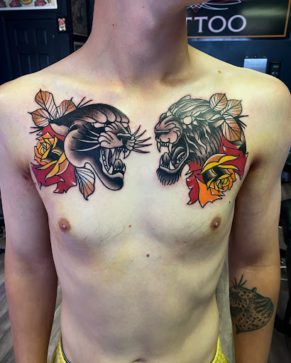 Explore beast tattoo ideas, creative tattoo ideas in Modesto, available at Dying Art Tattoo