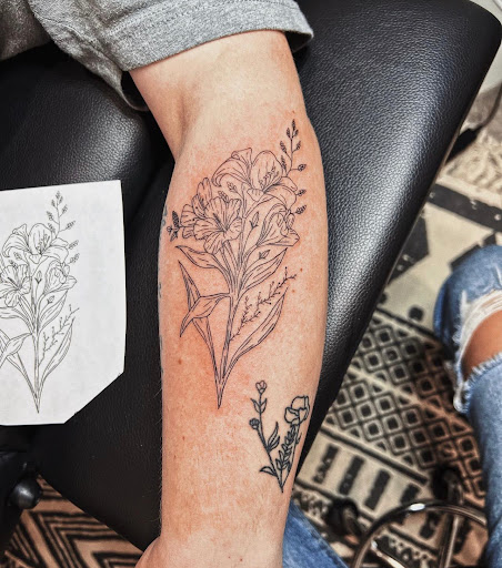 Explore tattoo ideas for anxiety, creative tattoo ideas in Burley, available at Fine Line Ink