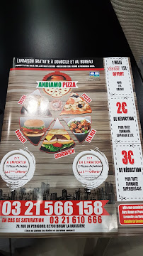 Carte du Andiamo Pizza Bruay à Bruay-la-Buissière