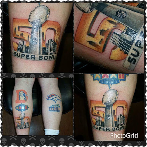 Explore upper arm tattoo ideas for men, creative tattoo ideas in Cheyenne, available at The T.R.I.B.E. Zoo, LLC Tattoo