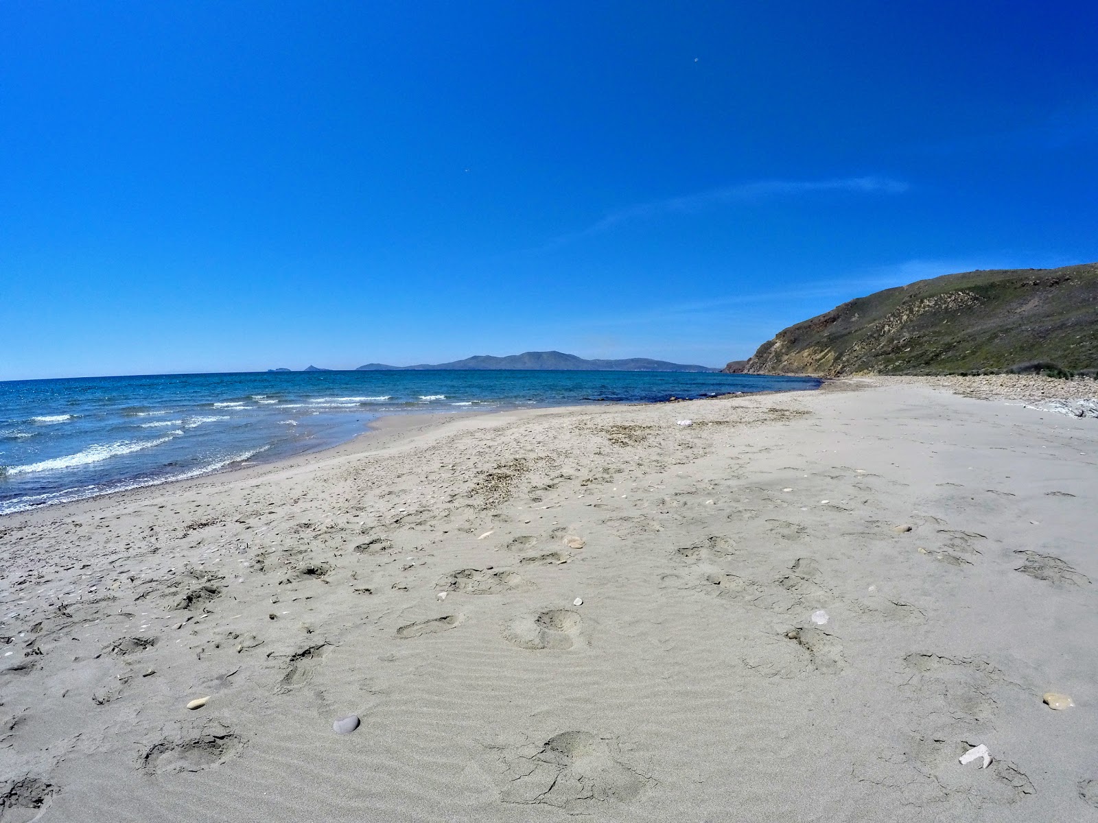 Fotografija Paralia Skidi z svetel pesek površino