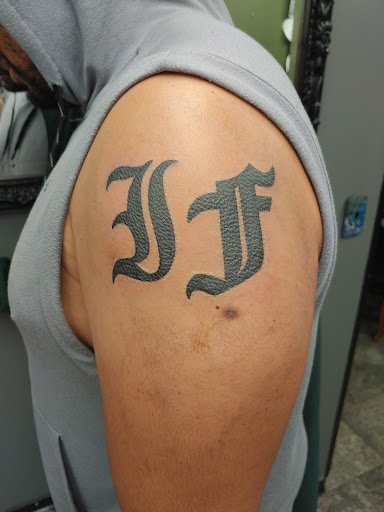 Explore thigh cover up tattoo ideas, creative tattoo ideas in Joplin, available at Brickhaus Tattoo & Piercing