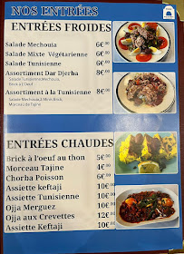 Menu du Dar Djerba Restaurant à Saint-Ouen-sur-Seine