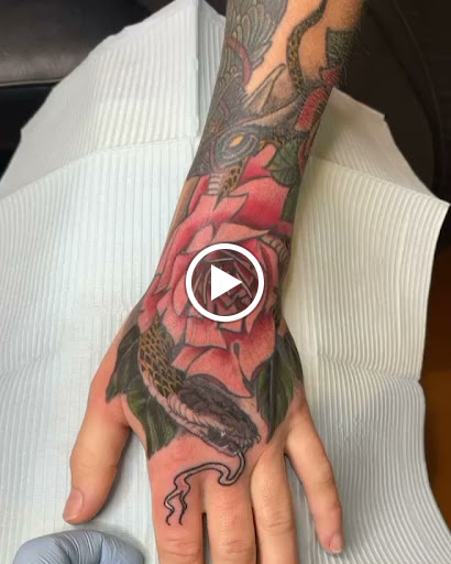 Explore mens calf tattoo ideas, creative tattoo ideas in Goose Creek, available at Red Kirin Tattoo