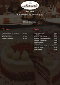 La Boscaiola à Nicolosi menu
