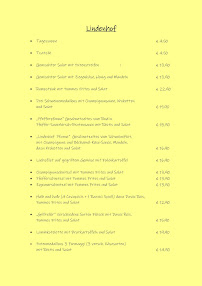 Menu du Gaffel im Lindenhof à Bergisch Gladbach