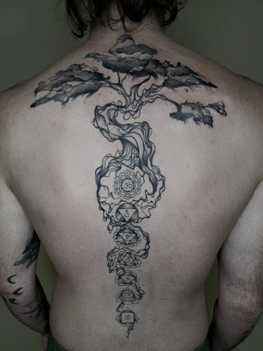 Explore bluebird tattoo ideas, creative tattoo ideas in Greenville, available at The Gallery Tattoo Greenville