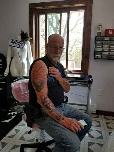 Explore horror sleeve tattoo ideas, creative tattoo ideas in Davis, available at SIX GUN SOUND TATTOO