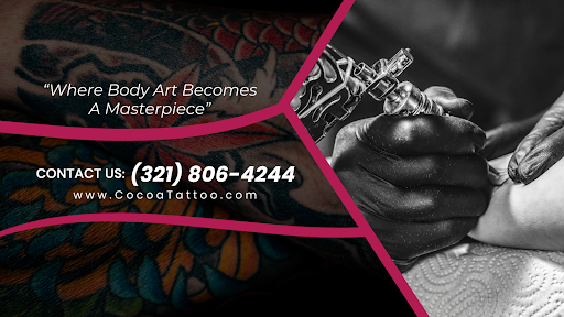 Explore tattoo ideas bicep, creative tattoo ideas in Cocoa, available at Rorschach Tattoo Shop and Piercing Studio