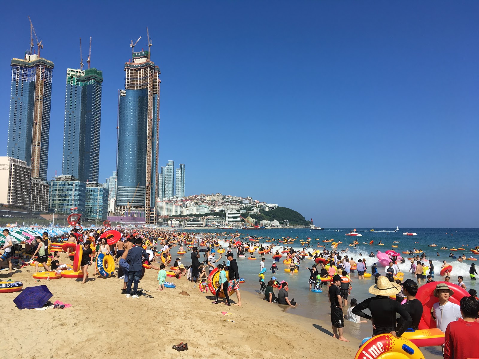 Foto von Haeundae Strand mit sehr sauber Sauberkeitsgrad