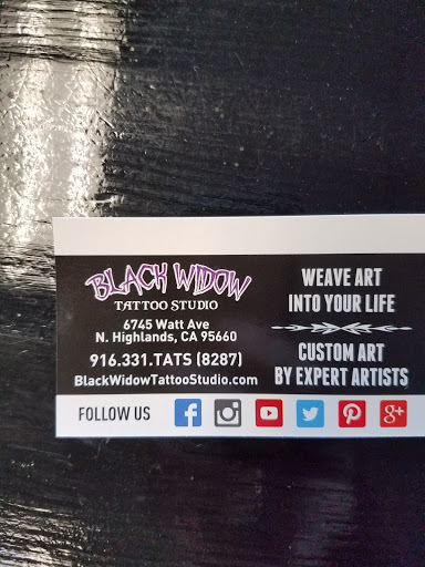 Tattoo Shop «Black Widow Tattoo Studio», reviews and photos, 6745 Watt Ave, North Highlands, CA 95660, USA