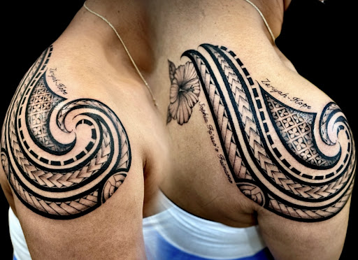 Explore sewing tattoo ideas, creative tattoo ideas in Honolulu, available at Aloha Tattoo Waikiki Hilton Hawaiian Village Rainbow Bazaar