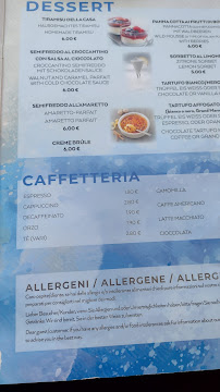 Restaurant Al Gondoliere à Malcesine (le menu)