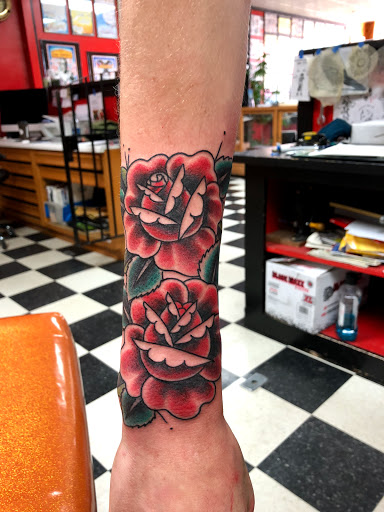 Explore eagle and flag tattoo ideas, creative tattoo ideas in Black River Falls, available at Black River Tattoo