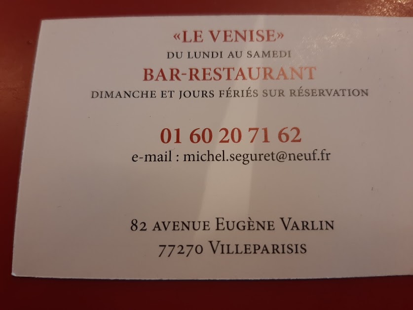 restaurant le venise 77270 Villeparisis