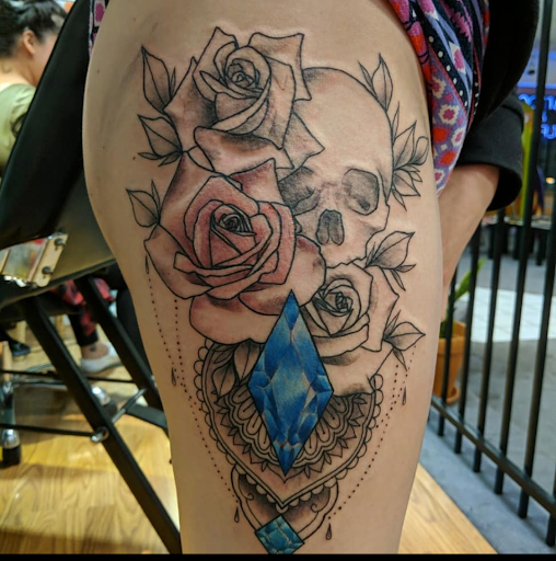 Explore mens religious tattoo ideas, creative tattoo ideas in Beaufort, available at Kiss of Ink Tattoo