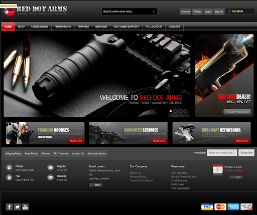 Gun Shop «Red Dot Arms», reviews and photos, 1600 N Milwaukee Ave #306, Lake Villa, IL 60046, USA