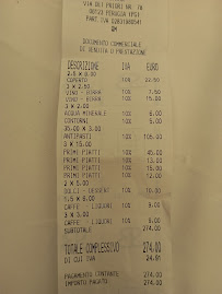 Menu du Borgo San Francesco à Perugia