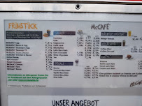 Menu / carte de McDonald's à Schwerin