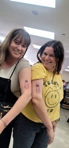 Explore beetlejuice tattoo ideas, creative tattoo ideas in Lees Summit, available at The Cherry Bomb Tattoo Co.