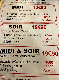 Saveurs d'Asie à Saint-Étienne menu